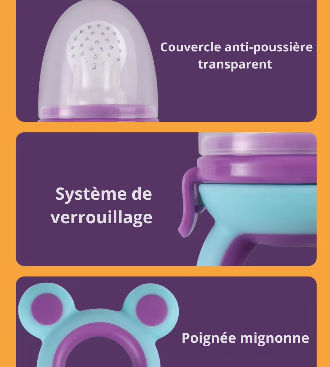 TétineSaveur Trio™ | Tétine en silicone pour bébé